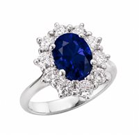 Anillo Mujer in Oro blanco Zaffiro AN-2094-128-ZAFFIRO
